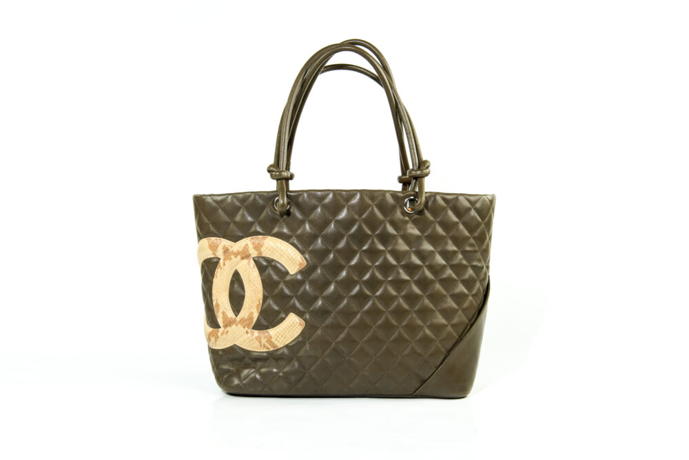 CHANEL  Cambon Tote Exotic Python